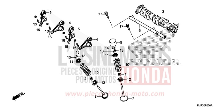 NOCKENWELLE/VENTIL von Africa Twin MAT BALLISTIC BLACK METALLIC (NHA86) von 2017